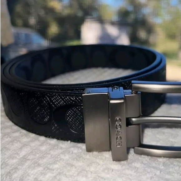 Pre-loved unisex reversible coach belt:black and gray sz xl - Picture 6 of 9